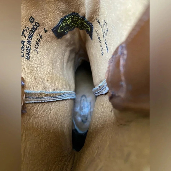 J.B. Dillon Coyboy Boots Women’s 7.5 Goat Leather Western  Boot - Picture 8 of 9